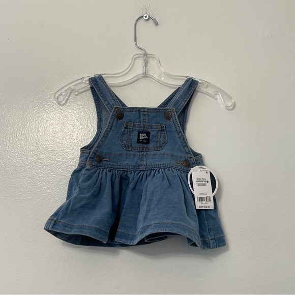 NWT Baby B’Gosh Baby Knit-Like Denim Jumper Dress | Size: 0-3 Months - Picture 3 of 5